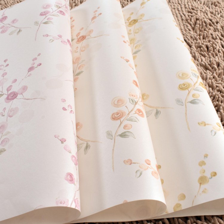 Non-Woven Decorative Floral Wallpaper